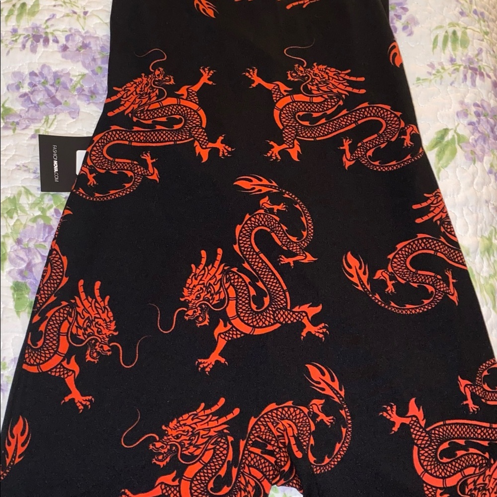 Romper black/red Fashion nova